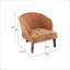 Fauteuil d'appoint Mid-Century chaud et chaleureux, pieds en bois massif revêtus de tissu doux