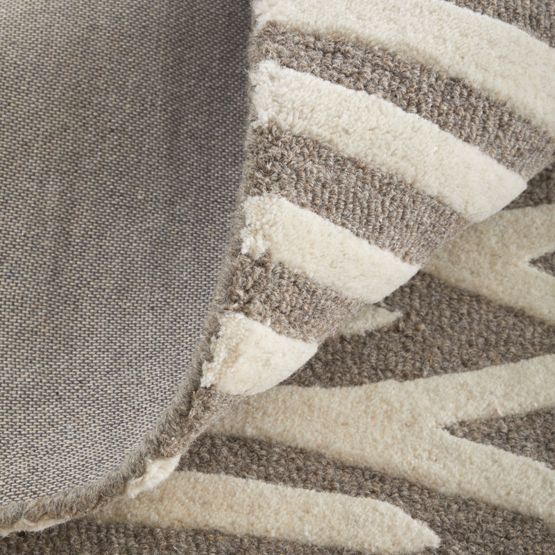 Kimball Transitional Abstract Taupe Area Rug, Rectangle 5' x 8'