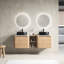 Meuble-lavabo mural 60 po dans la salle de bain, lavabo d'art en céramique, 1 tablette de rangement, charnières à fermeture en douceur, emballage Kd, contreplaqué, style moderne, options de planification de grande capacité