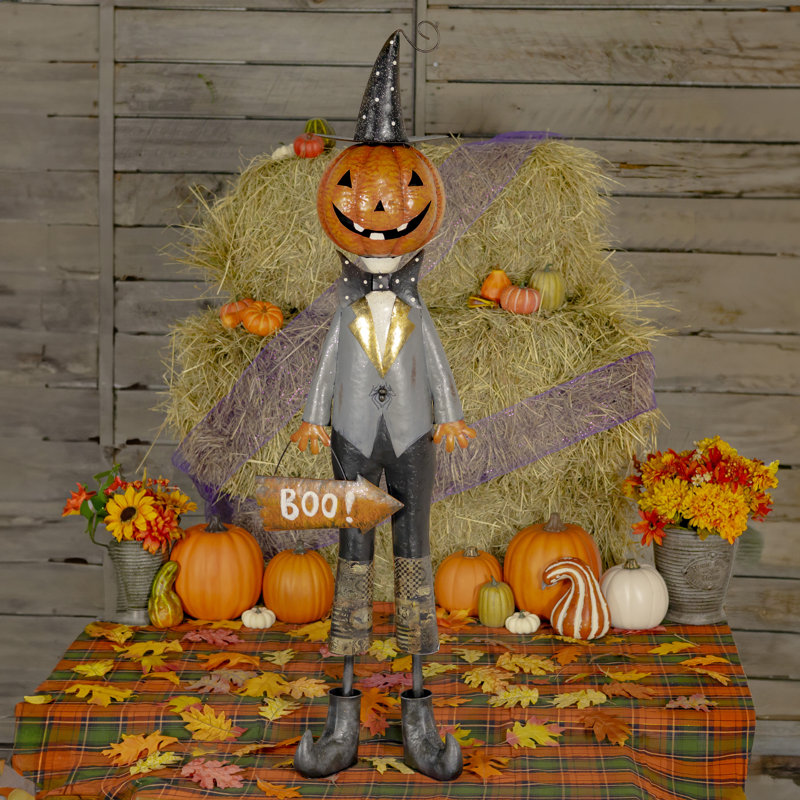 56,5 po Grand Jack-O-Lantern Gentleman avec panier d'araignées - Jack Arachnid