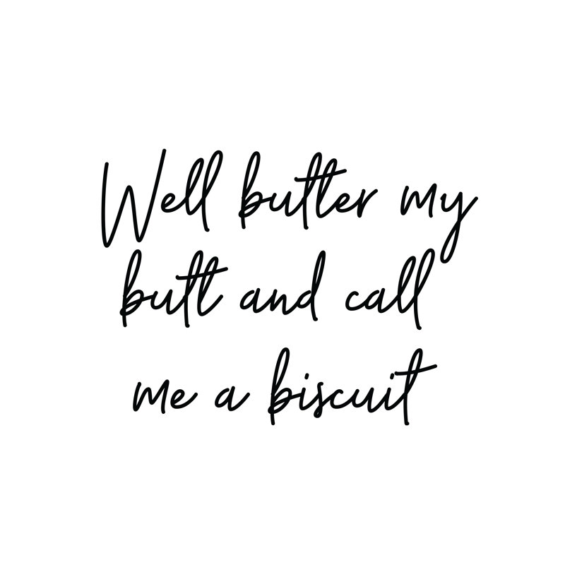 Butter My Butt - Wrapped Canvas Print, 30cm H x 30cm W x 3.8cm D