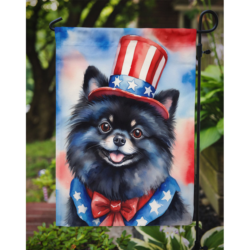 Drapeau patriotique du jardin américain, Black Pomeranian