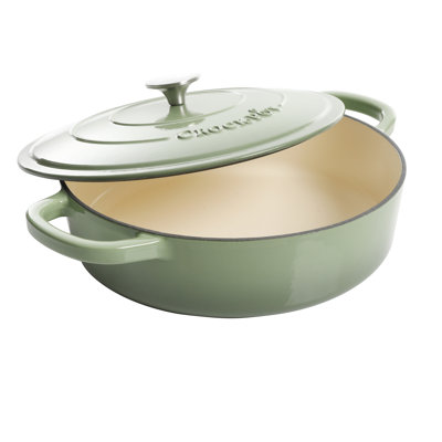 Crock-pot 5 qt. Cast Iron Round Braiser with Lid