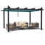 Pergola d'extérieur en aluminium avec abat-jour rétractable-121620505-121620506
