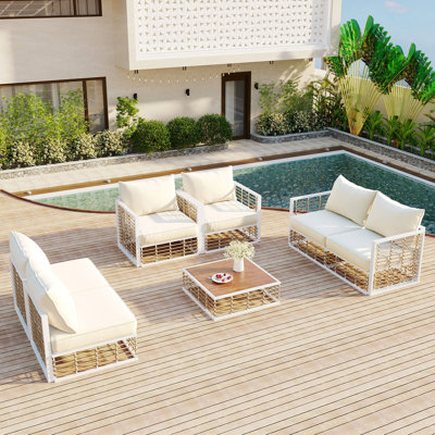 Ensemble de canapé modulaire en métal 7 pièces Modern Modern