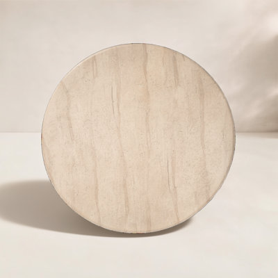 Tithi Round Concrete and Stone Bistro Table