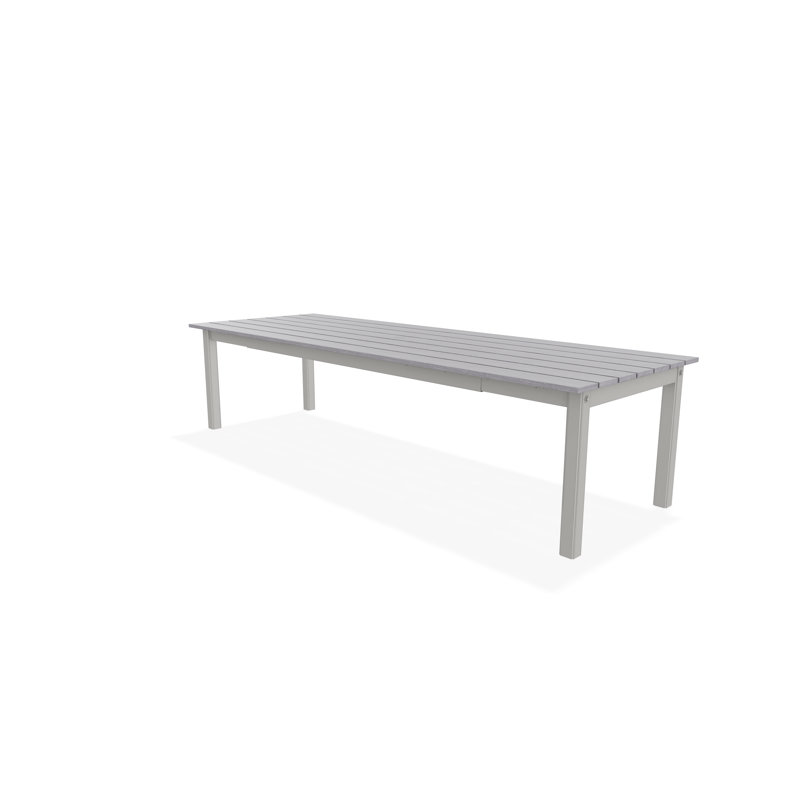 Outdoor Rectangular Dining Table, Gray/Snow