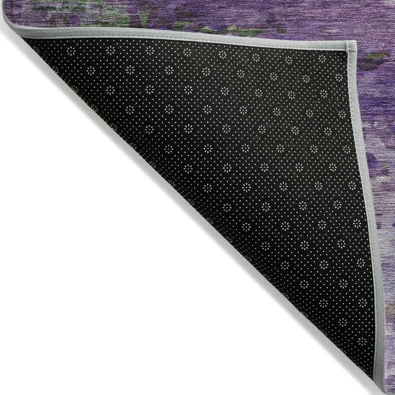 Tapis mauve Xhevrie lavable à la machine intérieur / extérieur, Rectangle 5 pi x 7 pi 6 po