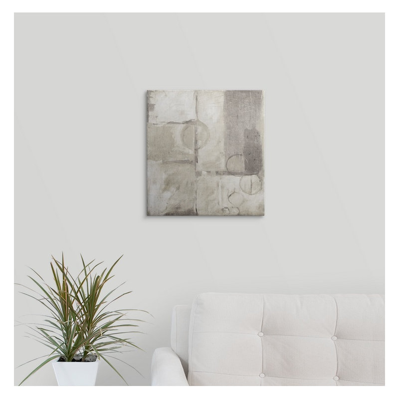 Blue Water Neutral " Blue Water I Neutral " by Mike Schick, 16" H x 16" W x 1.25" D, Canvas