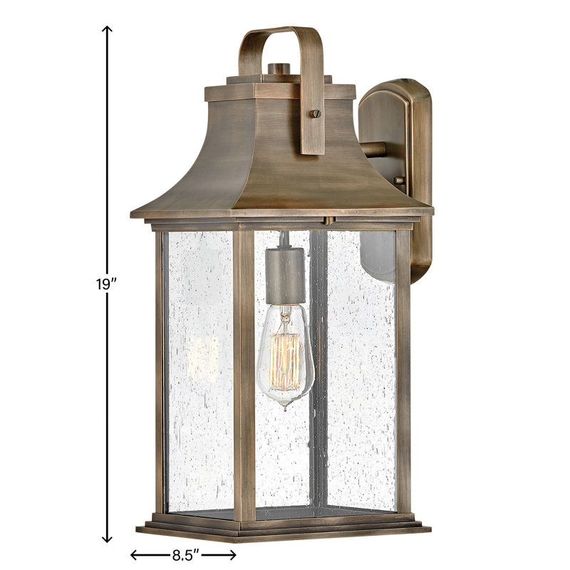 Sereia Aluminum Wall Light, Bronze, 19" H x 8.5" W x 9.5" D