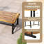 Table basse intérieure et extérieure rectangulaire en bois d'acacia avec plateau épaissi