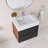 24" Wall-Mounted  Bathroom Vanity With White Solid Surface Basin-1435417657