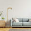 Palen 62.25"H Arched Floor Lamp with Mixed-Material Shade