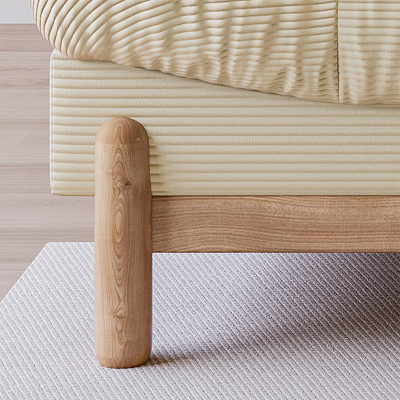 Canapé-lit en velours côtelé beige, 70.87"W*37.01"D*34.65"H