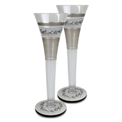 Pewter Vine Flute Set