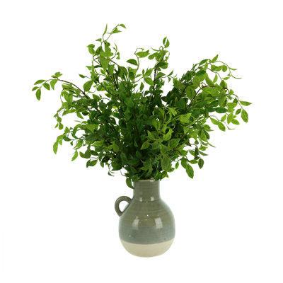 Maitland Nandina Arranged in a Ceramic Vase with Handle