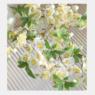 3PCS Artificial Flowers Cherry Blossom Branches, 31.5" Long Stem Artificial Flower For Tall Vase Floral Stems For Flower Arrangements, Wedding DIY Party Home Table Centerpiece Decor