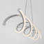 Luminaire suspendu ADN linéaire, chrome