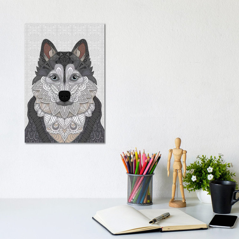 Husky by Angelika Parker - Wrapped Canvas Print, 30.48cm H x 20.32cm W