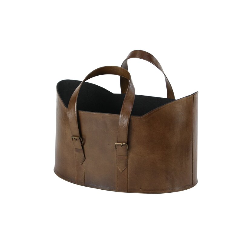 Joss & Main 2 Piece Leather Basket Set & Reviews | Wayfair