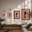 Leaping Orca Mid-Century - Framed Print-1340223738-1340223743