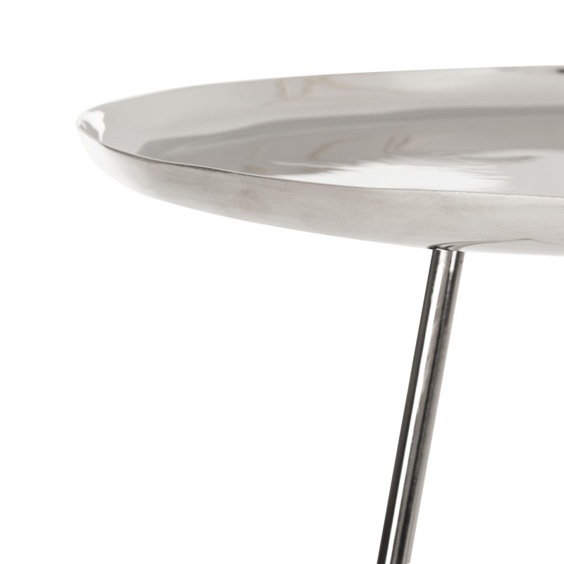 Blandina Tray Top End Table, Silver, Gold