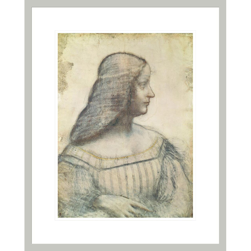 Portrait of Isabella d'Esté (1474-1539) par Leonardo Da Vinci, impression giclée encadrée, H 21,75 po x l 17,47 po