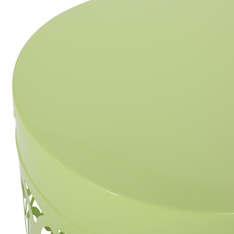 Outdoor Metal End Table -Large, Green