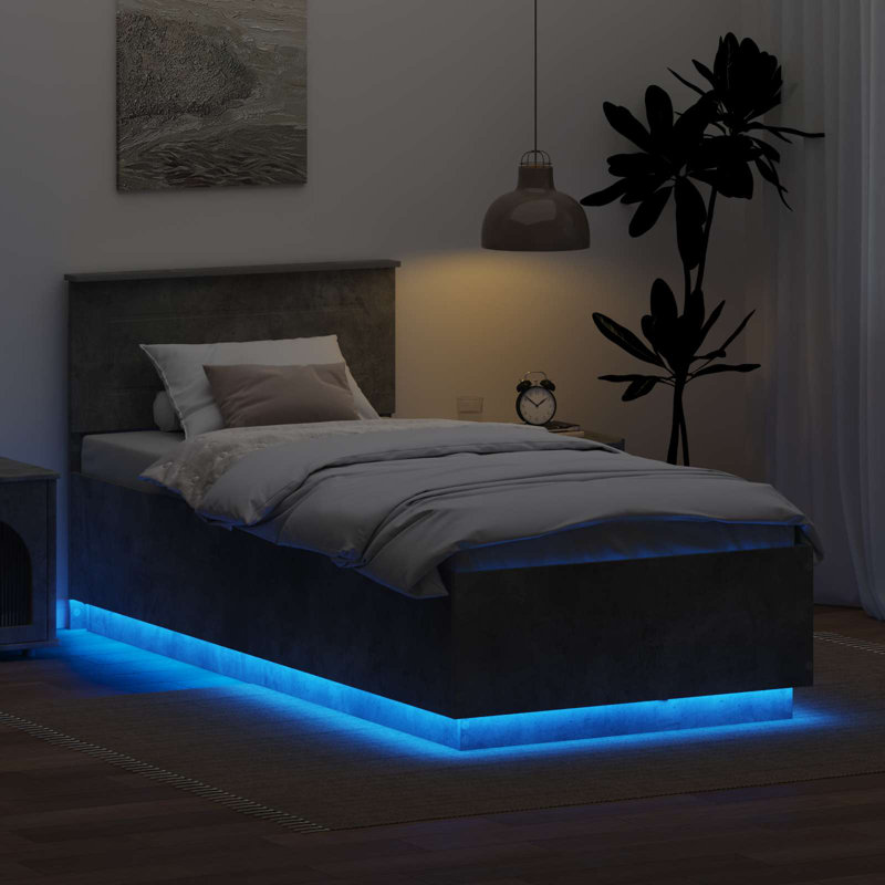 Bed, Small Single (2'6), Concrete Grey