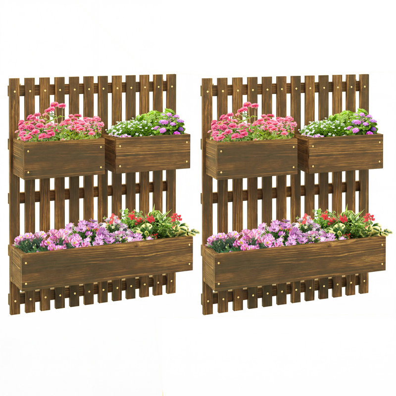Solid Wood Outdoor Raised Garden Bed