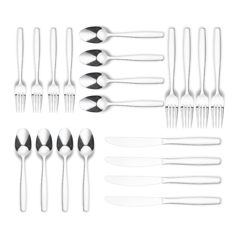 Ensemble de couverts 20 pièces en acier inoxydable AMIAS 18/0, Argenté