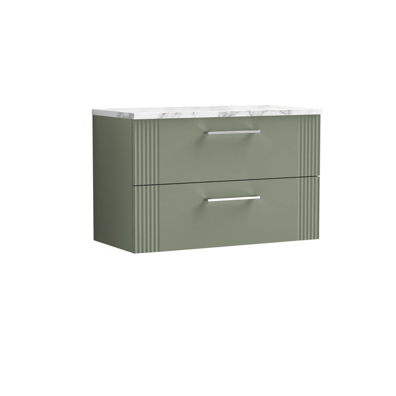 Deco 31.69cm Single Bathroom Vanity Base Only, Satin Green