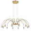 Lustre intégré 12 lumières Yep by Willadene en titane doré avec diffuseurs en cristal-1149758222