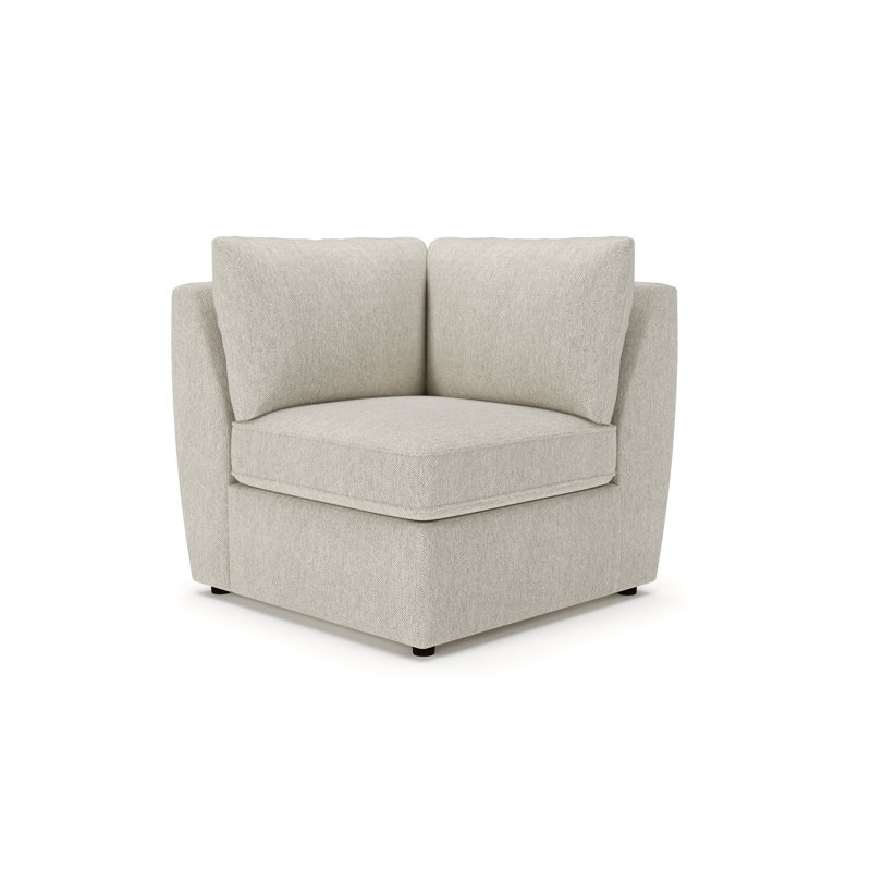 Chaise d'angle rembourrée Halston, Cendre Ticket