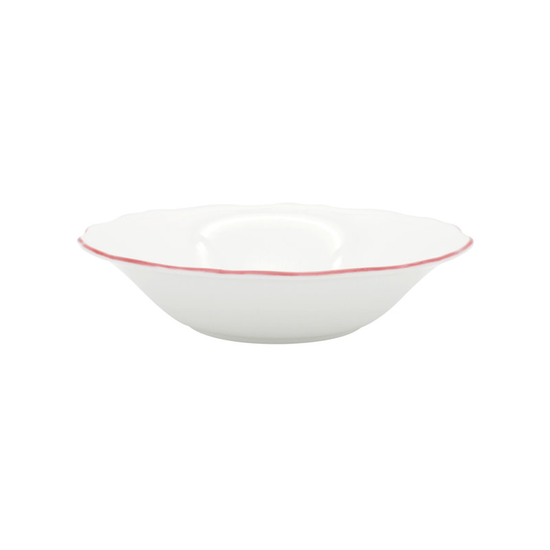 Amelie Bone China Dining Bowl, Roseate/White