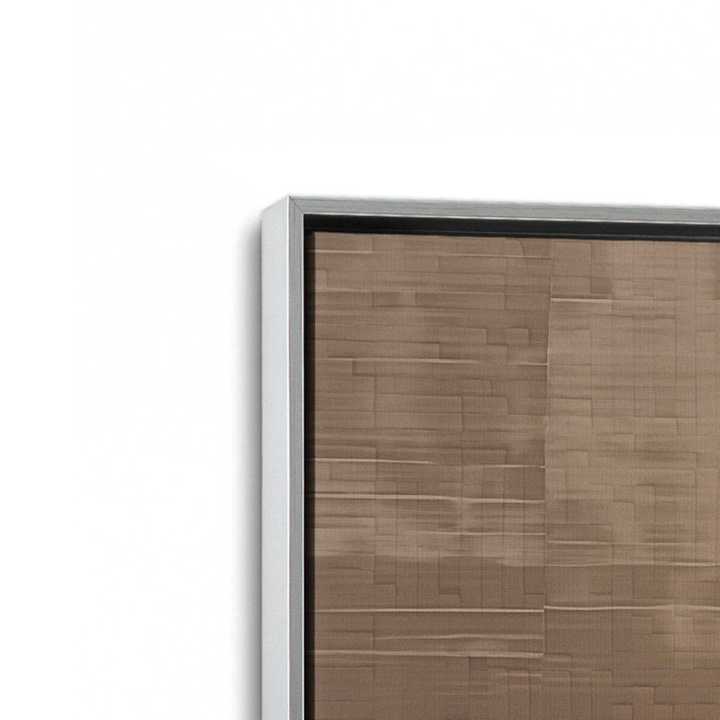 Sienna carrés ensemble de 2 impressions sur toile dans un cadre,, Cadre flottant en chrome poli