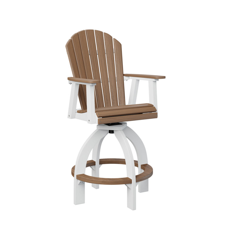 Berlin Gardens Comfo Back Swivel Bar Chair, 29.5", Antique Mahogany