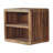 Solid Wood Wall Mounted Bedside, 2-Drawers, Brown