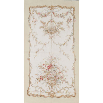 Hand-Knotted High-Quality Beige Area Rug