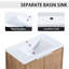 Meuble-lavabo contemporain 42 po avec lavabo en résine et armoire d'appoint 42 po-333541602