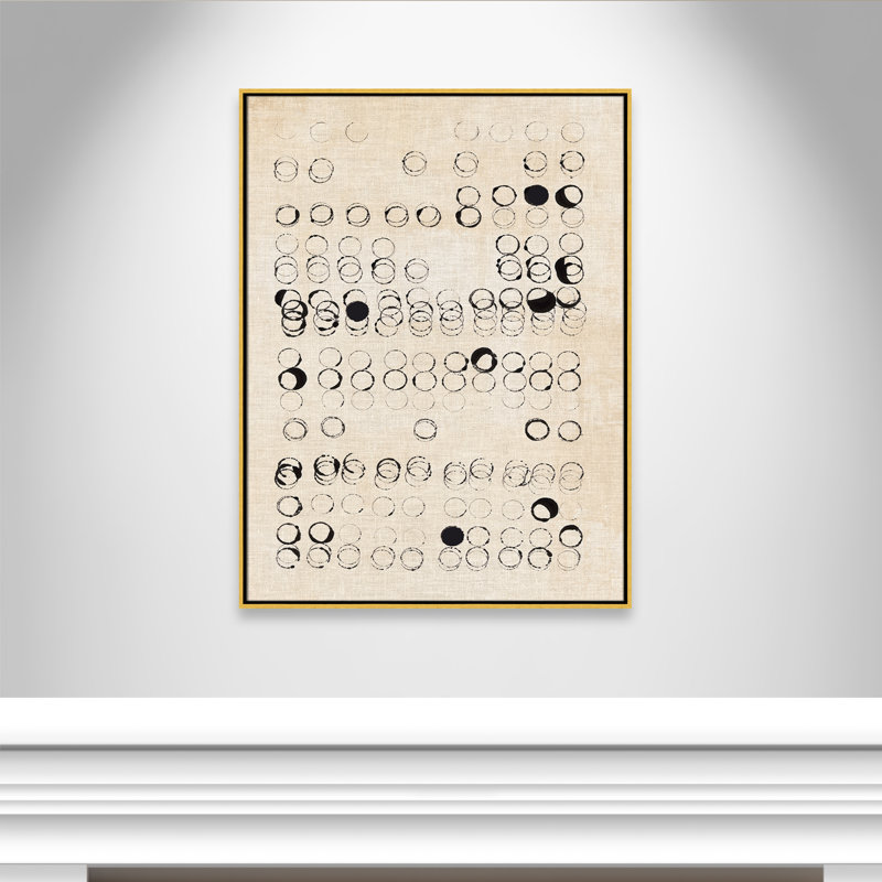Victorine Dots and Dots Print par, H 41,5 po x l 31,5 po, Doré
