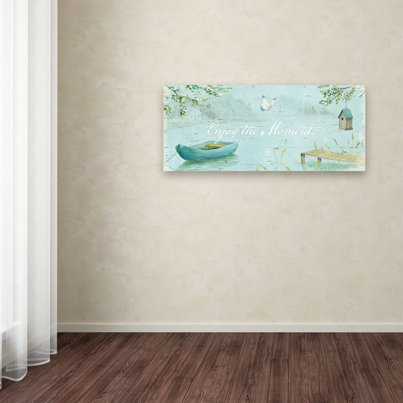 Serene Moments IV Blue Acrylic Framed Floral Canvas Art