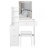29.2" Small Size Left Bedside Cabinet Vanity Table With Cushioned Stool,2 AC Outlets And 2 USB Ports Power Station,Hair Dryer Bracket,Brightness Adjustment-1084814365