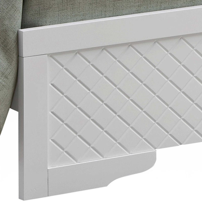 Queen Bed , Silver Champagne(Only Bed), White, Queen
