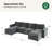 Doulyn 6-Piece Storage Modular Sectional Sofa with Multi-Functional Armrests-101644107