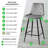 Simsbury Velvet Modern Counter Bar Stools with Tapered Metal Legs & Quilted Diamond Stitching-93802352-93802362