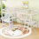  Lit mezzanine simple en bois avec échelle et bureaux Kollin