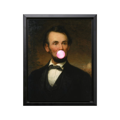 Abraham Lincoln rose gomme à bulles