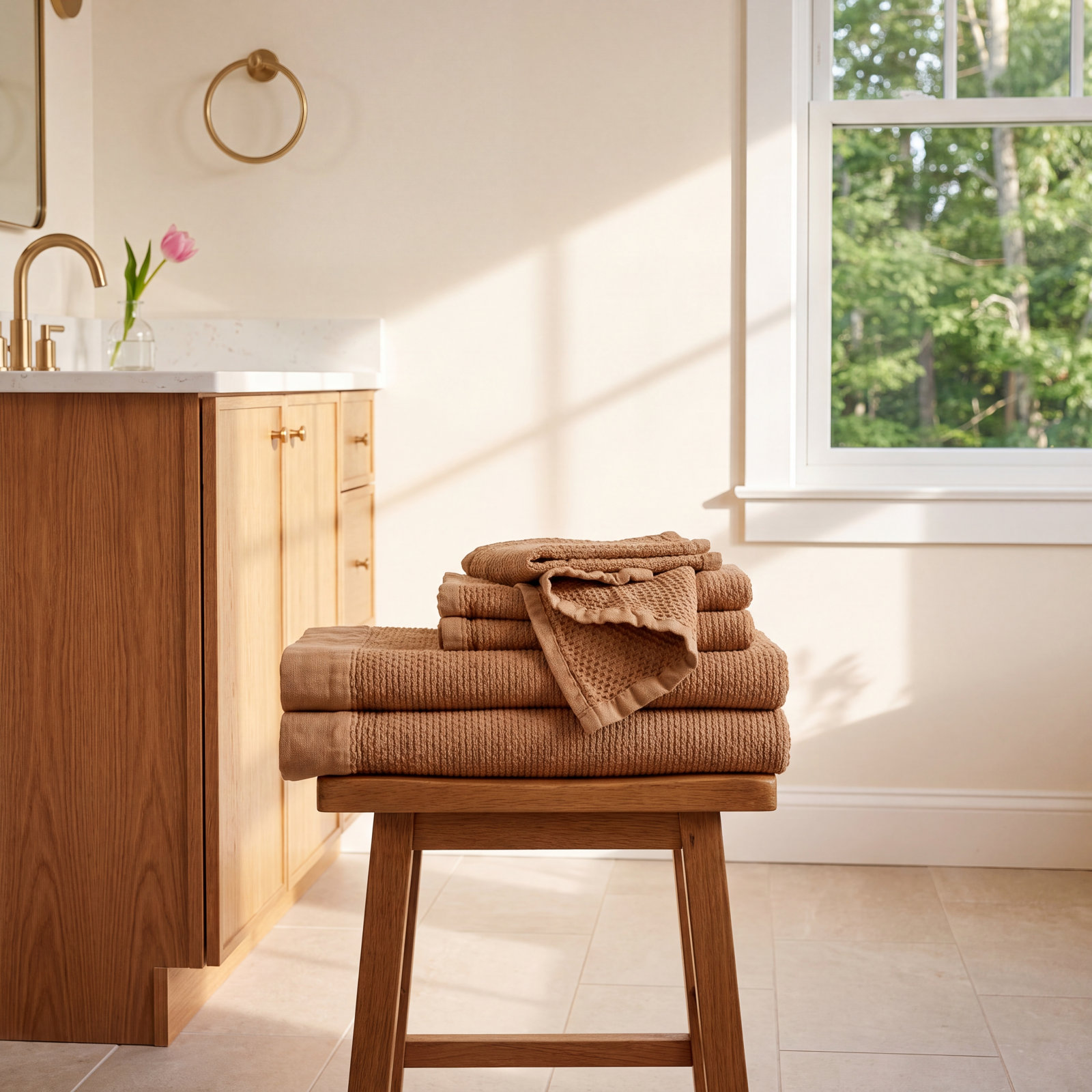 Adriatic Organic 6-Piece Cotton Towel Set, Ginger