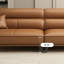 Canapé modulaire brun en cuir véritable-118439323-118439325-118439328